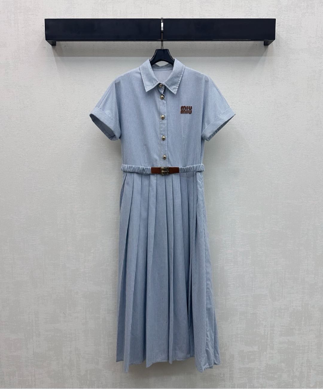 Striped Short-Sleeve Dress