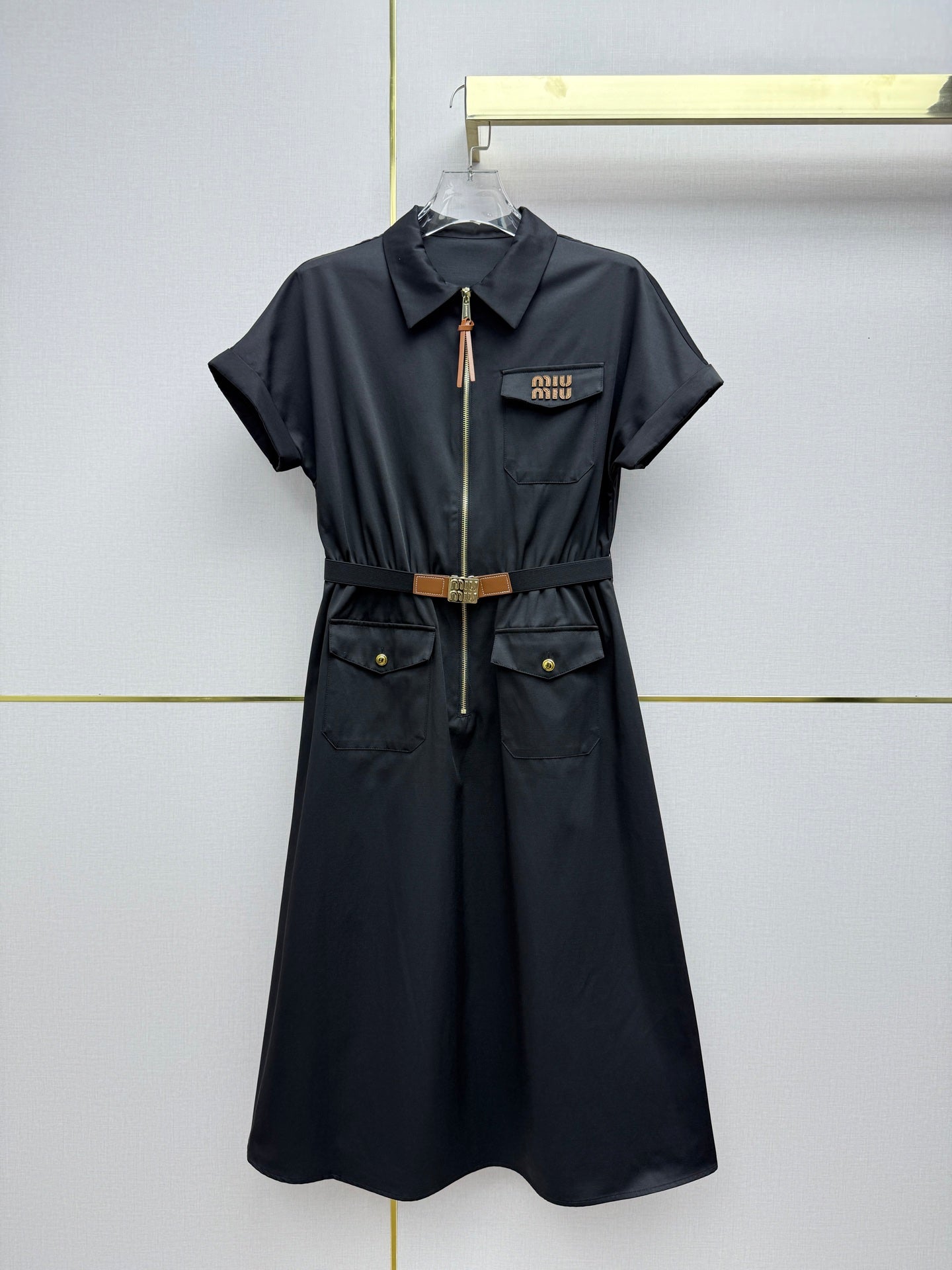 Workwear-style shirt dress