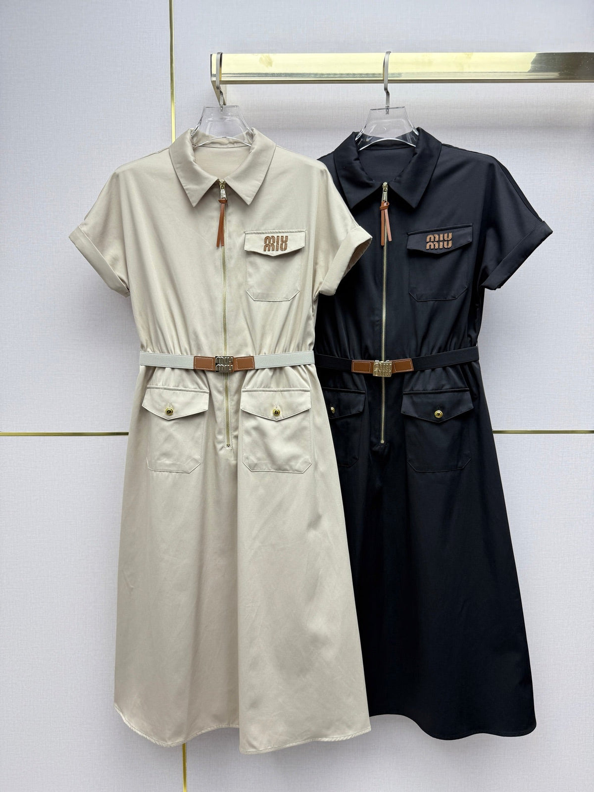 Workwear-style shirt dress