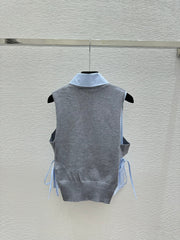 Knitted Vest Two-Piece Set
