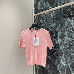 Cable Knit Short-Sleeve Top