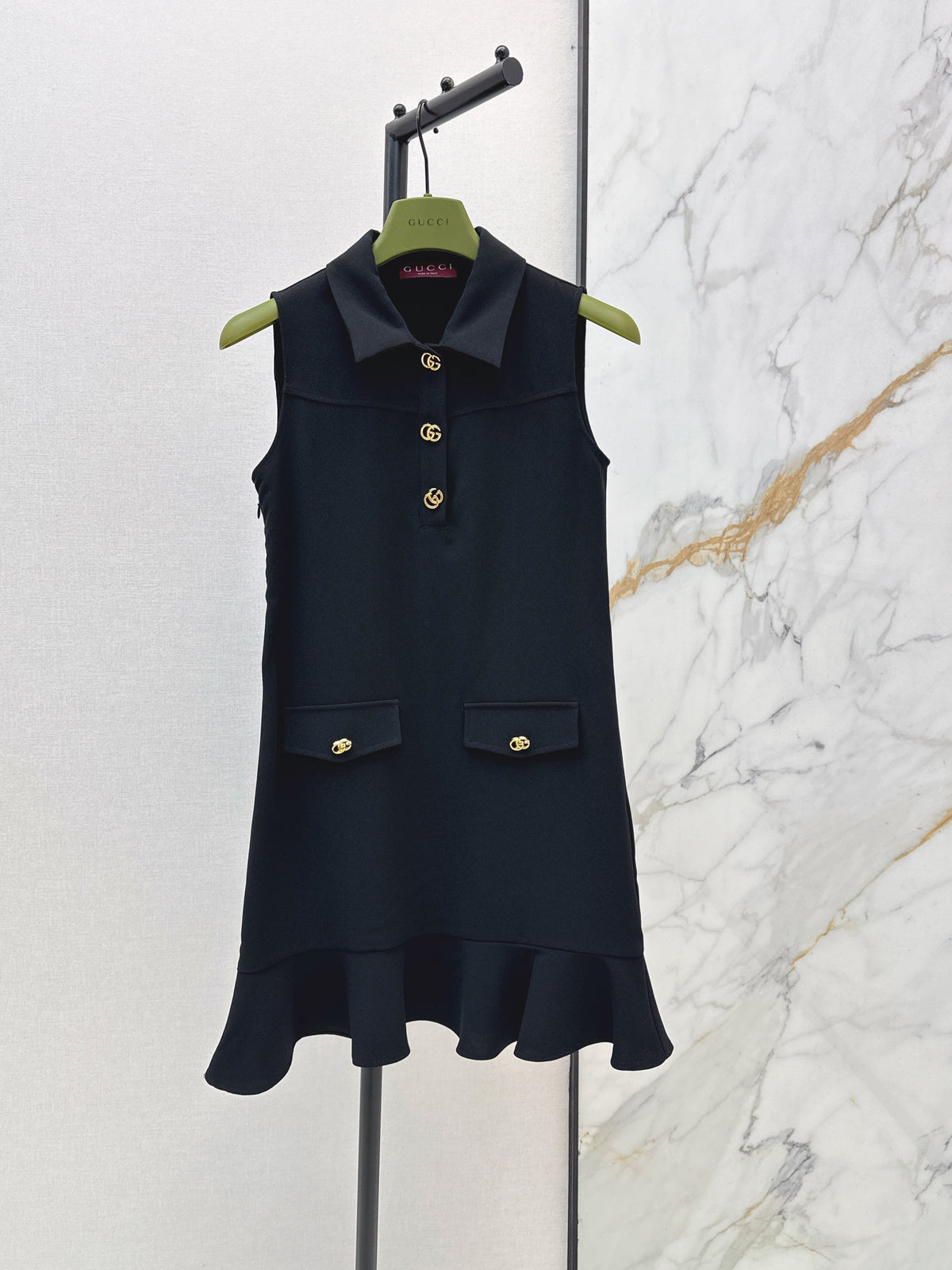 26SS — New Sleeveless Dress with Metal Buckle Decoration