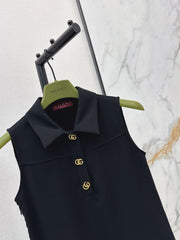 26SS — New Sleeveless Dress with Metal Buckle Decoration