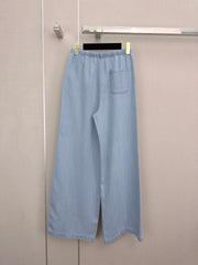 26SS New Arrival: Cutout Elastic-Waist Wide-Leg Denim Pants
