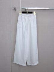 26SS New Arrival: Cutout Elastic-Waist Wide-Leg Denim Pants