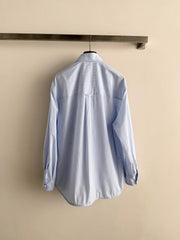 Light Blue Striped Long Shirt