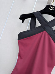 Cross-body swimsuit