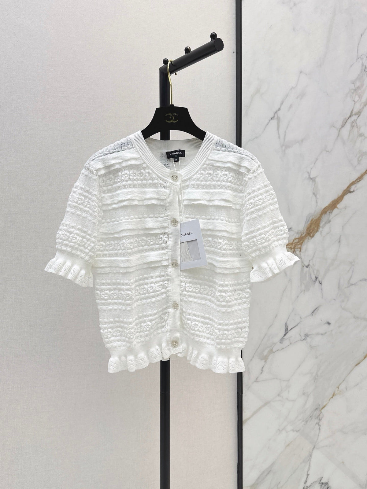 Chanel/Open-knit cardigan