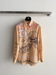 chanel/Graffiti Long-Sleeve Shirt