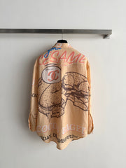 chanel/Graffiti Long-Sleeve Shirt