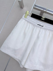 Chanel/Elastic-waist shorts