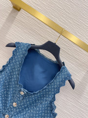 Louis Vuitton/26ss new denim vest