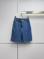 Chanel/Embroidered Straight-Leg Denim Trousers
