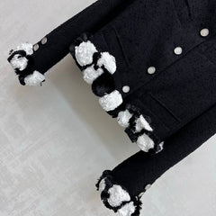 Chanel/Frayed-Edge Tweed Jacket