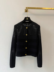 Chanel/Crew-neck long-sleeve cardigan