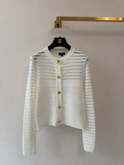 Chanel/Crew-neck long-sleeve cardigan