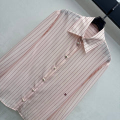 Chanel/Striped Shirt with Self-Tie Waist