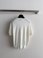 Short-sleeved knit top