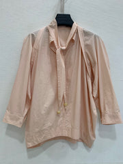 Lemaire/Loose-Fit Cotton Tie Shirt