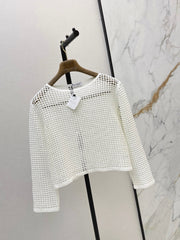 Brunello Cucinelli/ 26 Early Autumn New Hollow-Out Long Sleeve Knit