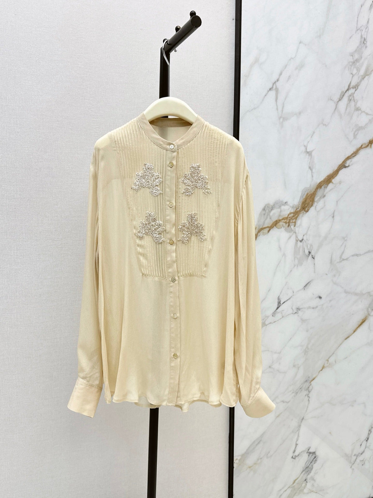Brunello Cucinelli/26SS New Stand-Collar Shirt