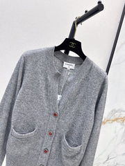 V-Neck Long-Sleeve Knit Cardigan