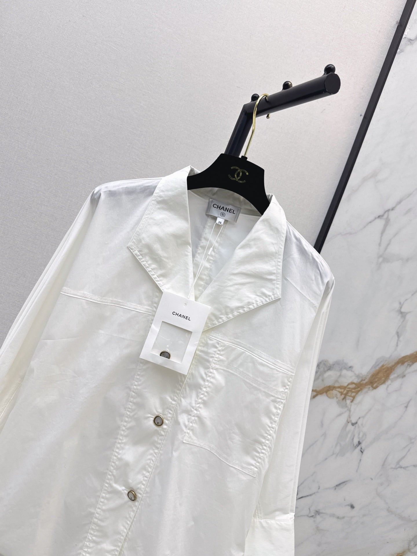 Long-Sleeve Collared Shirt