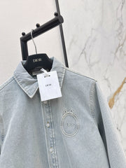Vintage-Washed Denim Shirt