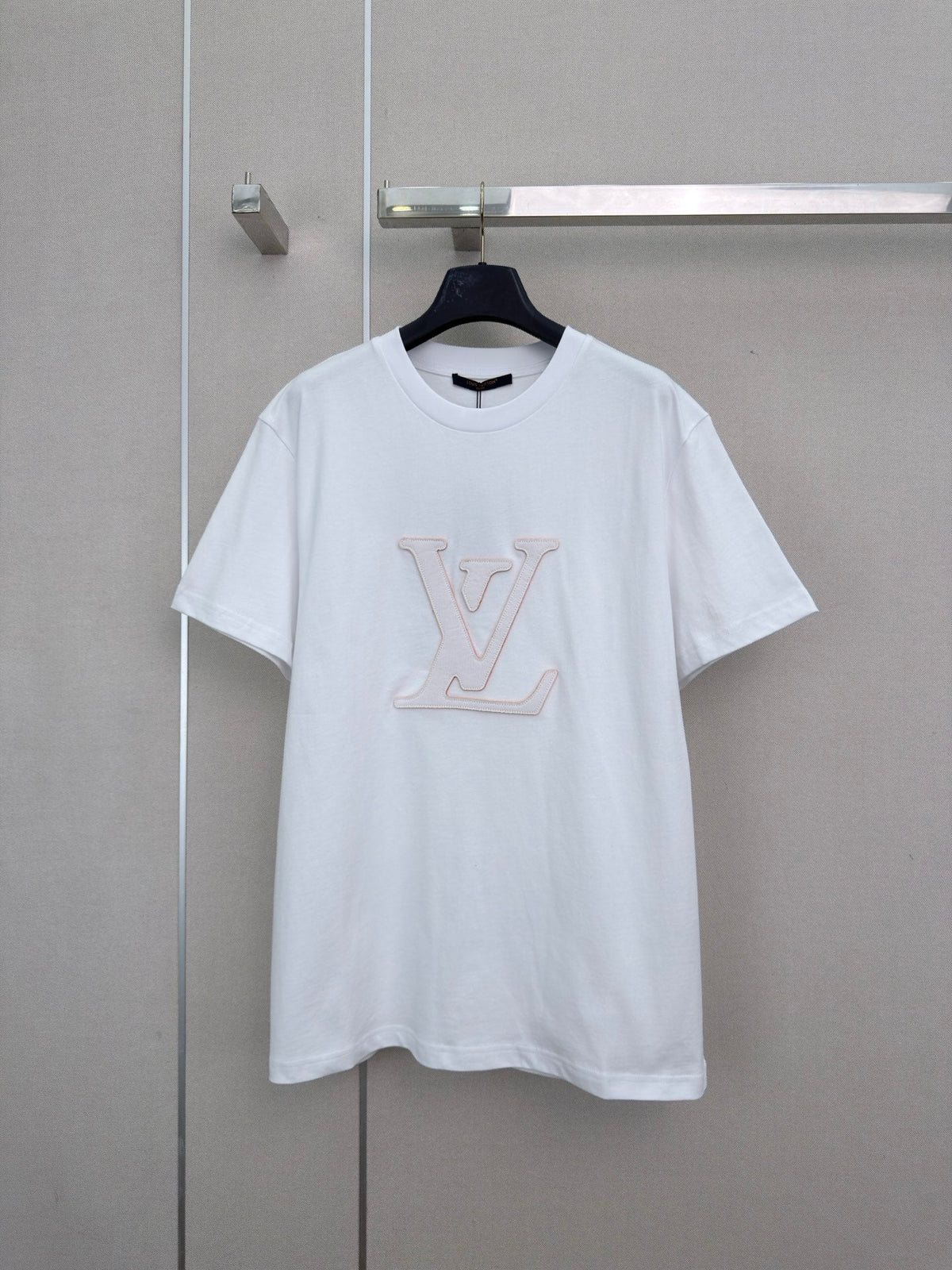 Letter-print crew-neck short-sleeve T-shirt