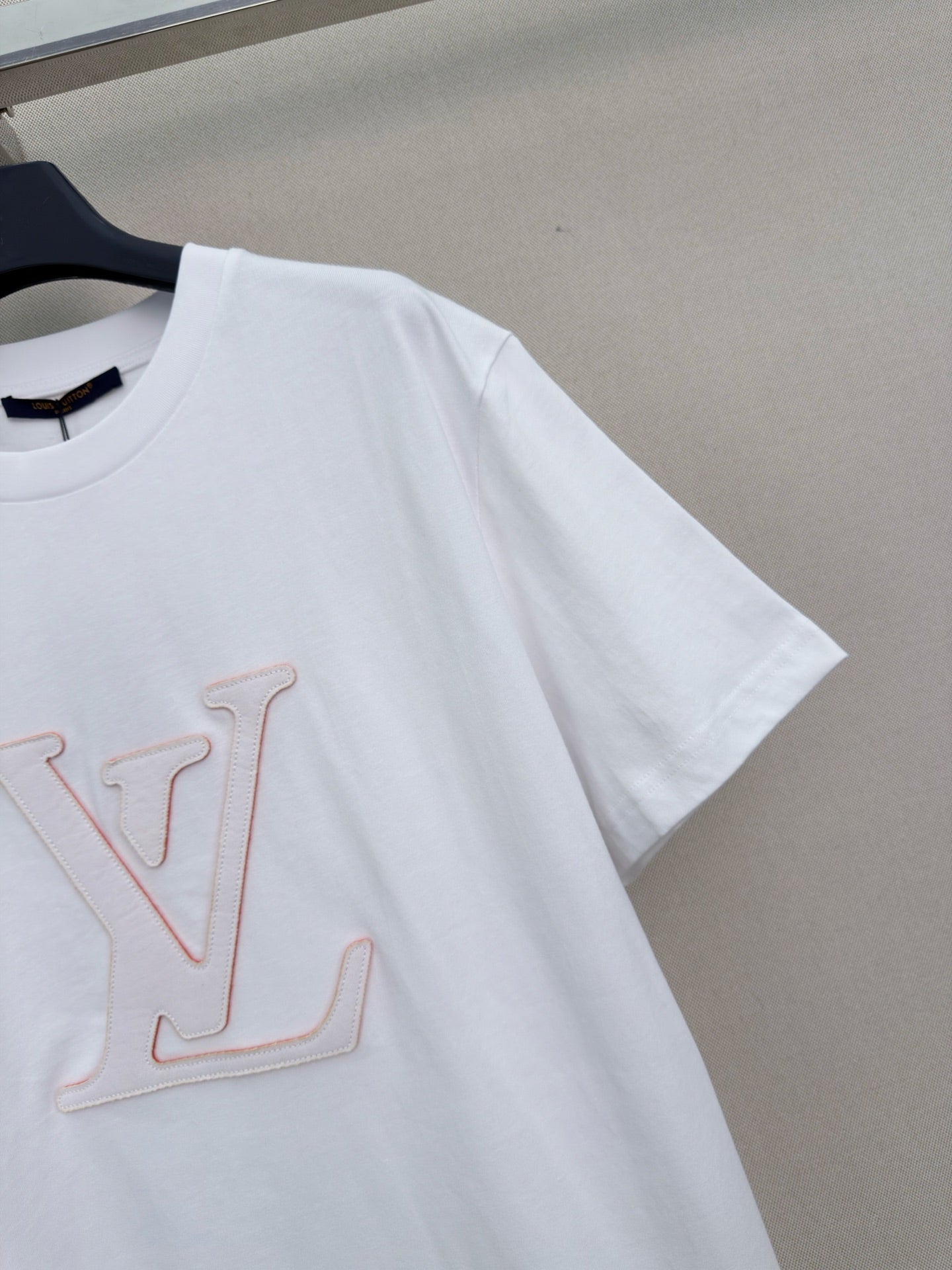 Letter-print crew-neck short-sleeve T-shirt