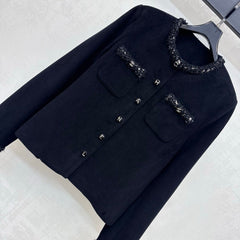 Raw-edge corduroy jacket