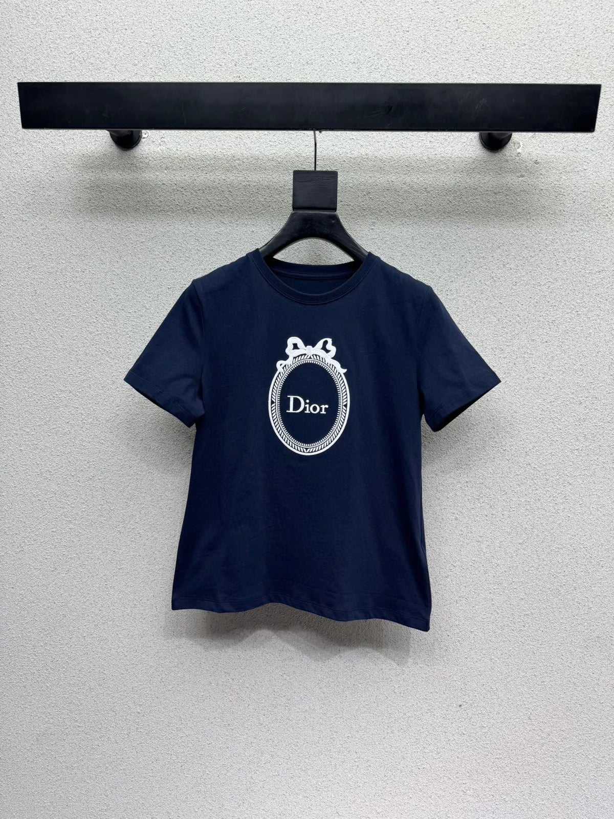 Dior/26SS Embroidered Logo Short-Sleeve T-Shirt