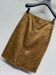 Chanel / 26 New Camel Half Skirt