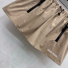 MiuMiu/26 New Embroidered Utility Mini Skirt