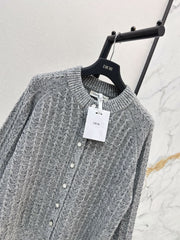Iridescent Sequin-Embellished Cashmere Cardigan