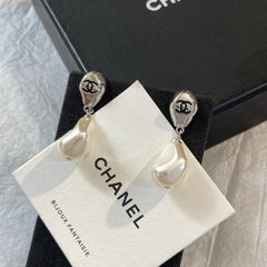 Silver Baroque Pearl Earrings