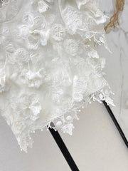 zimmermann/26ss 3D Floral Sleeveless Cropped Top