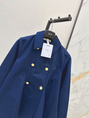 Navy Blue Cropped Jacket
