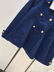 Navy Blue Cropped Jacket