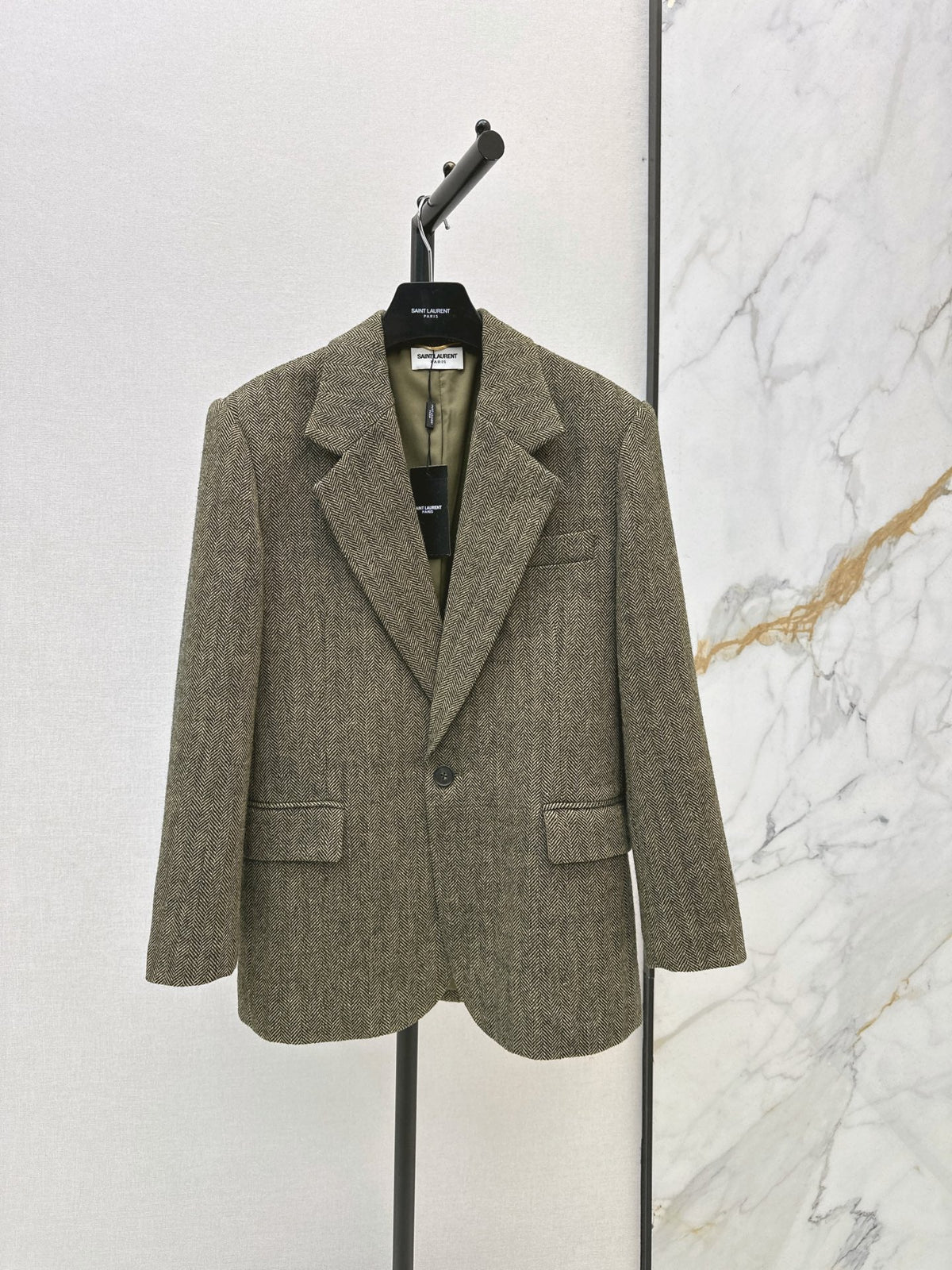 Yves Saint Laurent/26SS Autumn/Winter Latest Wool Oversized Suit Set