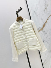Brunello Cucinelli / 26 Fall-Winter Latest Wool Knit Patchwork Down Jacket