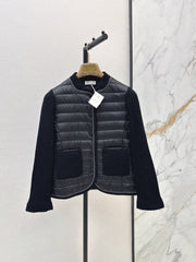Brunello Cucinelli / 26 Fall-Winter Latest Wool Knit Patchwork Down Jacket