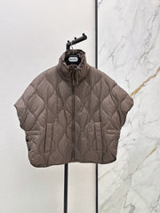 Max Mara/26 Fall and Winter Latest Cape-Style Stand Collar Down Jacket
