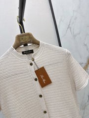LORO PIANA/26 Early Autumn Latest Knit Short Sleeve Cardigan