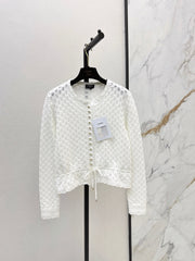 Chanel 26 Early Autumn Latest Floral Hollow Knit Cardigan