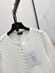 Chanel 26 Early Autumn Latest Floral Hollow Knit Cardigan