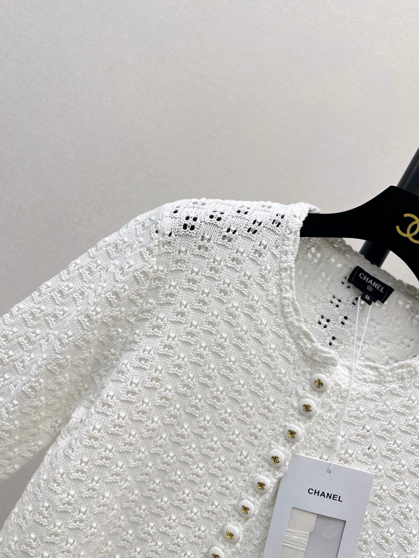 Chanel 26 Early Autumn Latest Floral Hollow Knit Cardigan