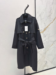 Celine/26 Early Autumn New Style Early Autumn New Style Notched Collar Belted Trench Coat