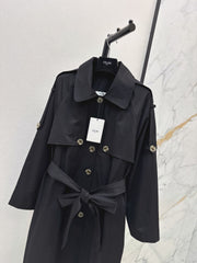 Celine/26 Early Autumn New Style Early Autumn New Style Notched Collar Belted Trench Coat