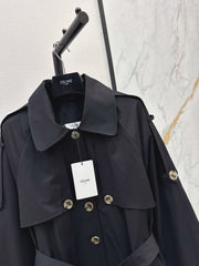 Celine/26 Early Autumn New Style Early Autumn New Style Notched Collar Belted Trench Coat